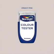 Last bilde i Galley viewer, Colour tester i farge Nordsjö Dreamy pink
